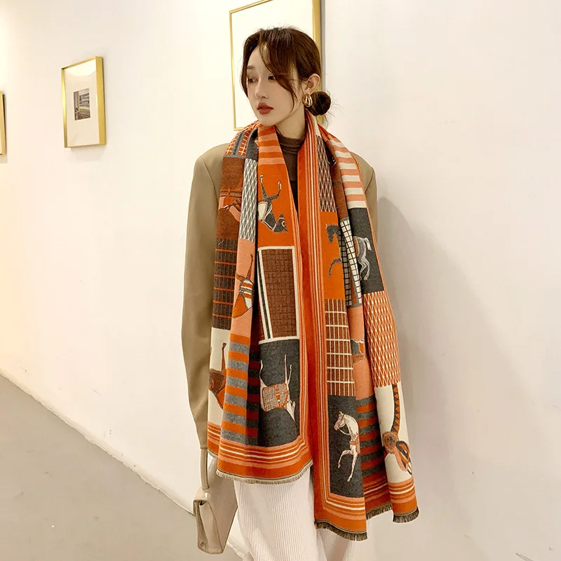 2024 Nowy luksusowy zimowy sza – Woven Scarf Blanket recenzja i cena