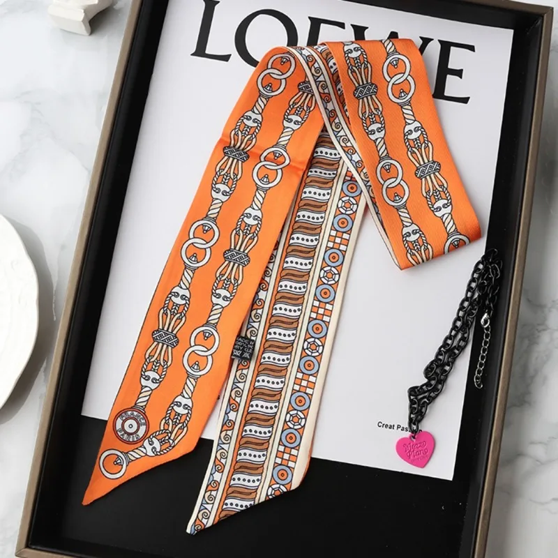 Modny, cienki jedwabny szalik  – Ascot Neck Scarf recenzja i cena