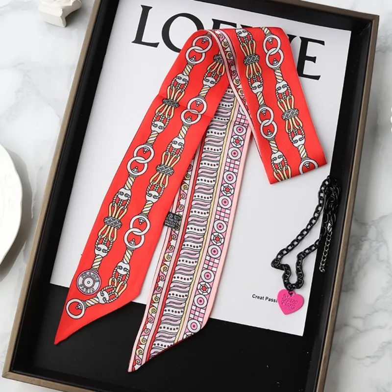 Modny, cienki jedwabny szalik  – Ascot Neck Scarf recenzja i cena