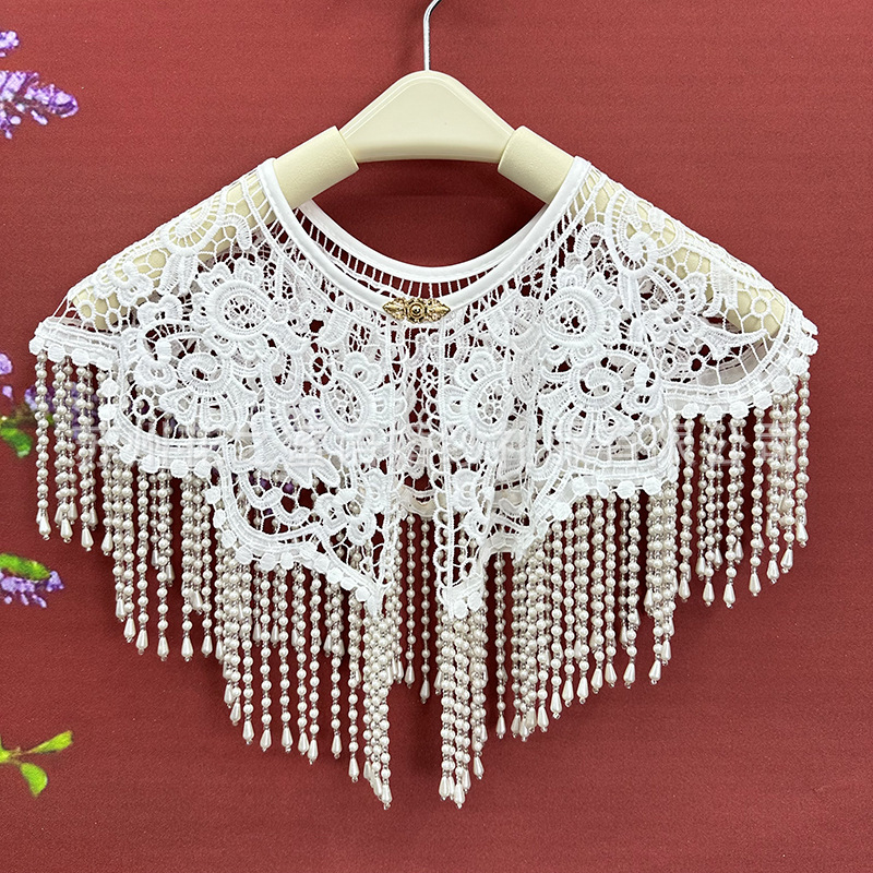 Vintage'owy szal z perłami i f – Stole Wedding Shawl recenzja i cena
