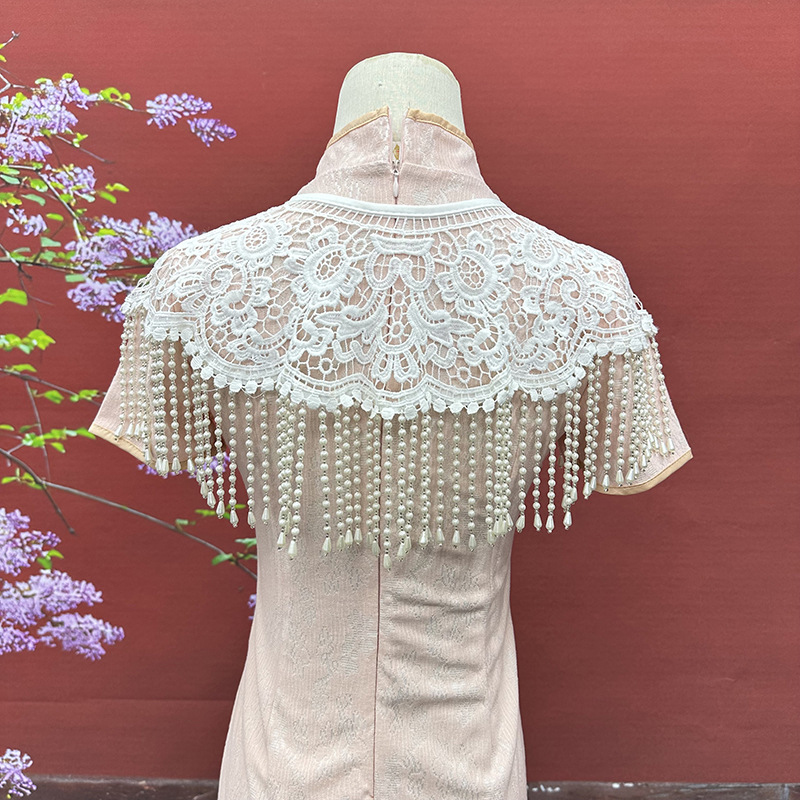Vintage'owy szal z perłami i f – Stole Wedding Shawl recenzja i cena