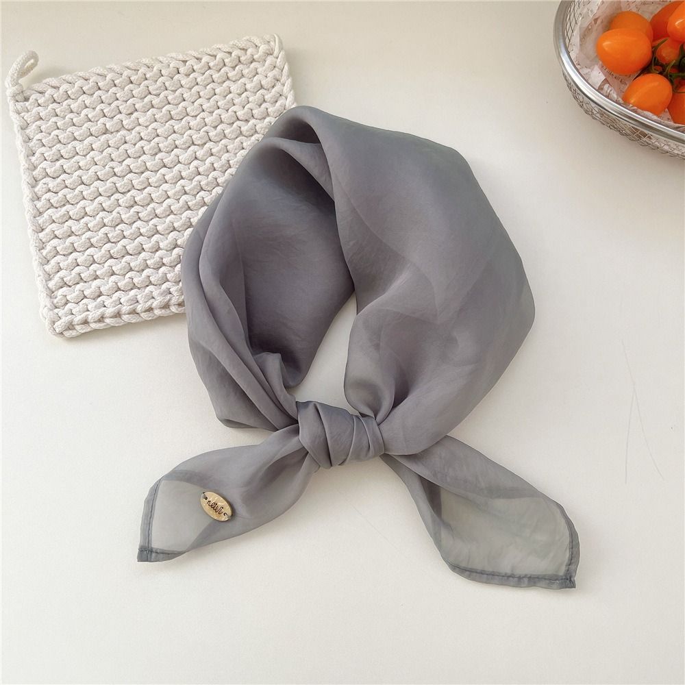 Retro Jednolity Kolor Mała Kwa – Scarf Silk Square recenzja i cena