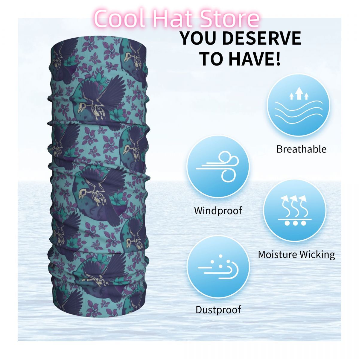 Szalik na szyję z motywem szki – Neck Warmer Tube recenzja i cena