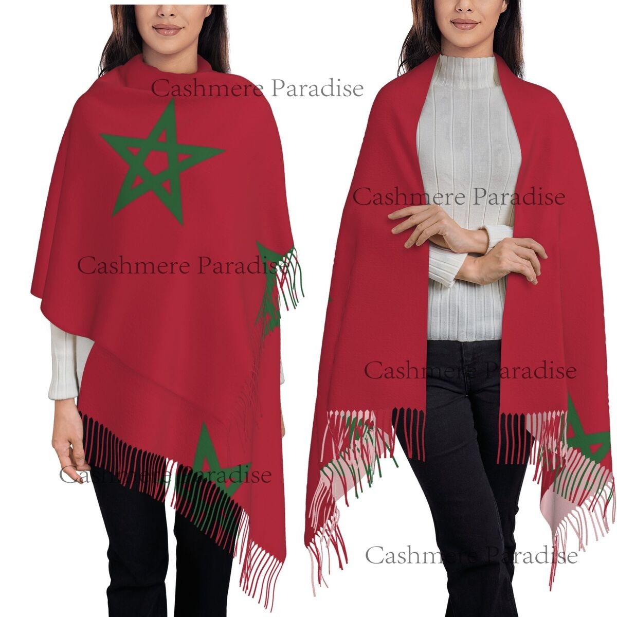 Szaliki damskie z motywem flag – Infinity Scarf Knit recenzja i cena