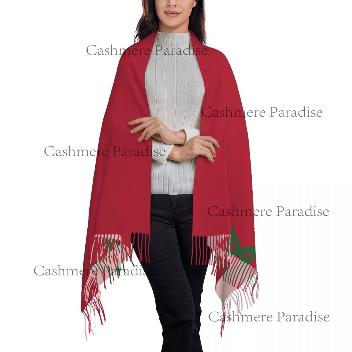 Szaliki damskie z motywem flag – Infinity Scarf Knit recenzja i cena