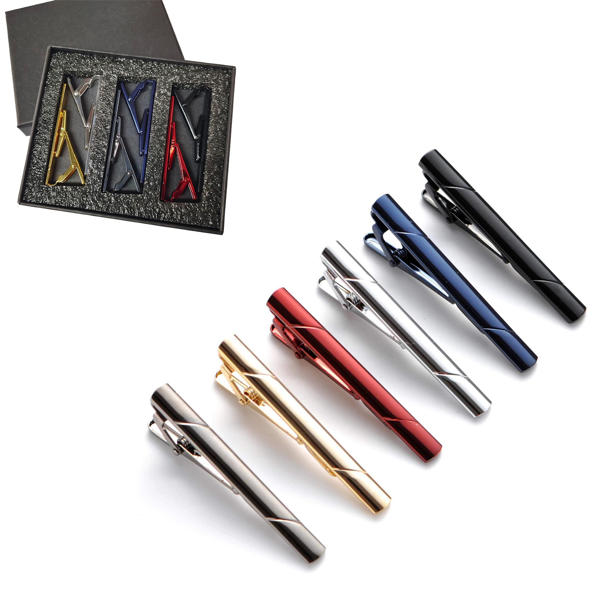 Metalowe spinki do krawata 1/4 – Tie Bar Set Gift recenzja i cena