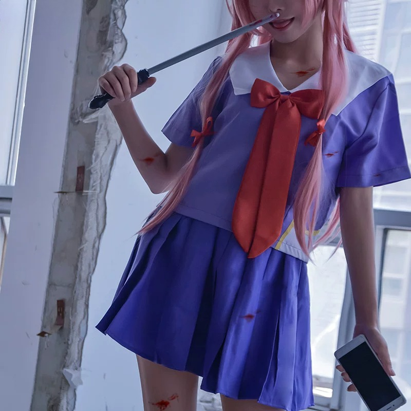 Kostium Cosplay Yuno Gasai Fut – Bow Tie Pre Tied recenzja i cena