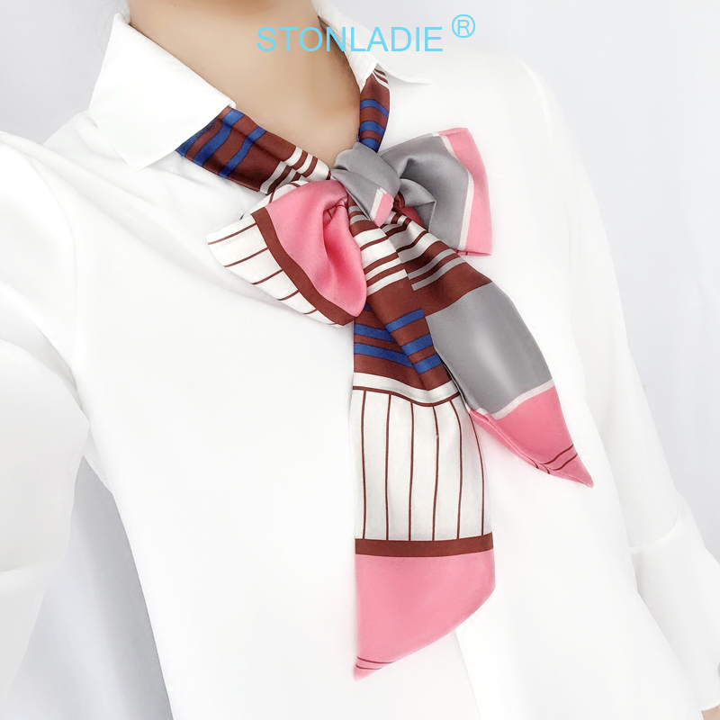 TOP mała długa jedwabna apaszk – Silk Tie Striped recenzja i cena