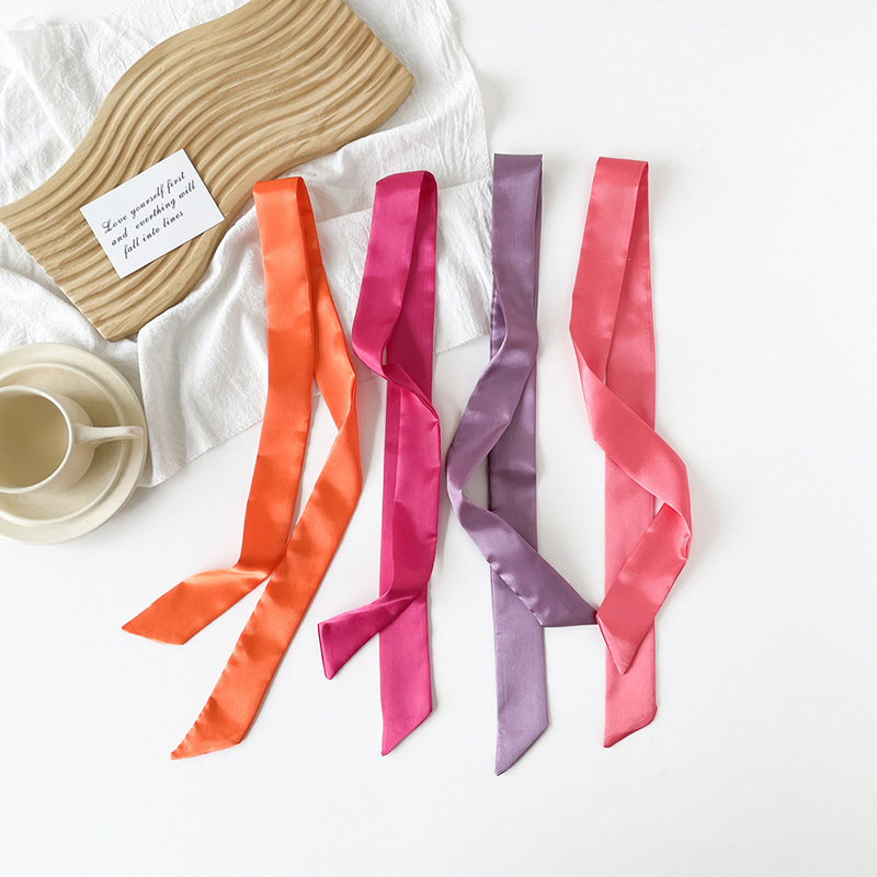 4x100cm Satynowy jedwabny wąsk – Silk Neck Scarf recenzja i cena